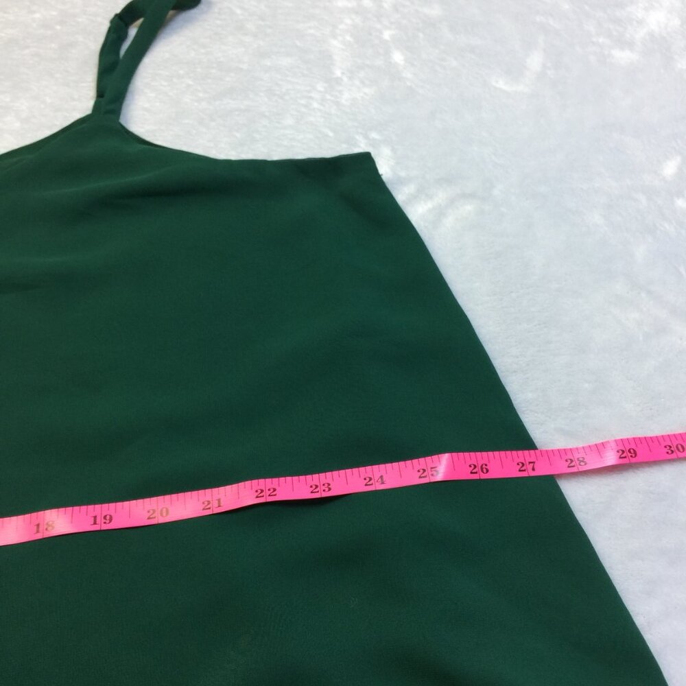 Torrid Swing Cami Tank Top Size 1X Womans Plus Green Chiffon Keyhole Lined - Picture 8 of 13